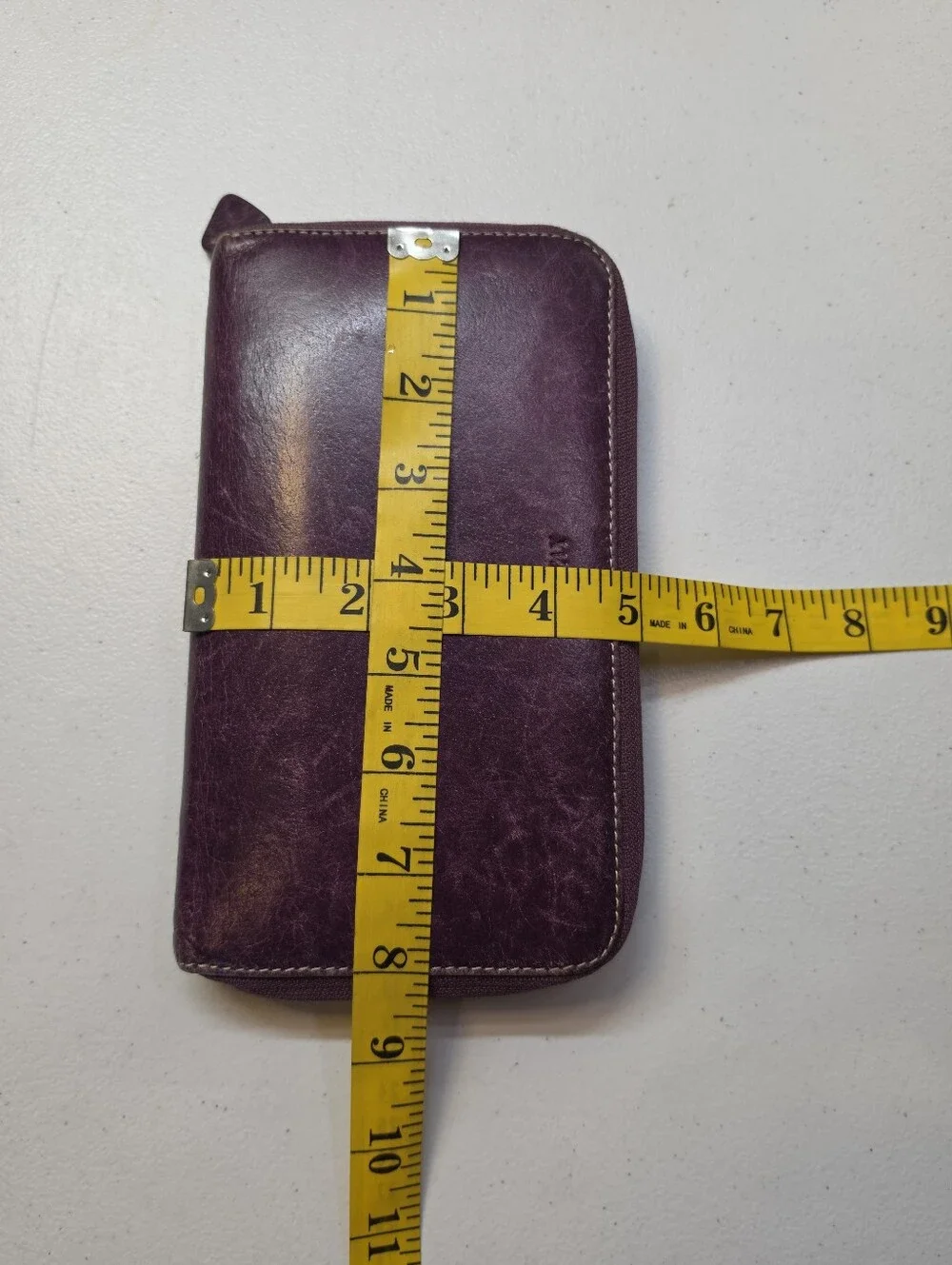 Filofax Leather Organizer Binder Zip Wallet in Deep Plum Purple Agenda - Picture 13 of 13